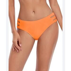 NWT RELLECIGA women’s Orange bikini bottoms with ”strappy” side cut outs.